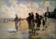 John Singer Sargent THe Oyster Gatherers of Cancale France oil painting artist